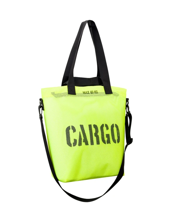pojemna mocna żółta torba z siatki mesh CARGO by OWEE