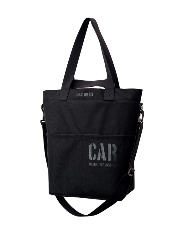 elegancka czarna torba miejska z kieszeniami z cordury cargo by owee