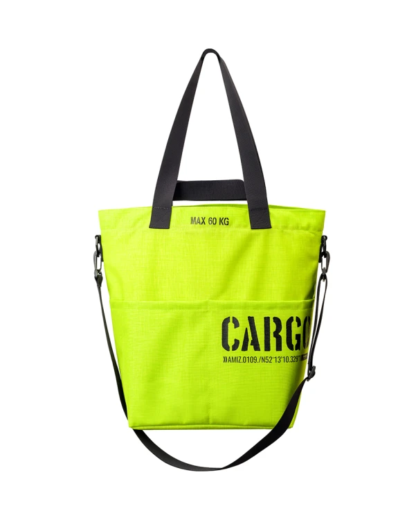 żółta limonkowa pojemna wytrzymała torba miejska z cordury cargo by owee