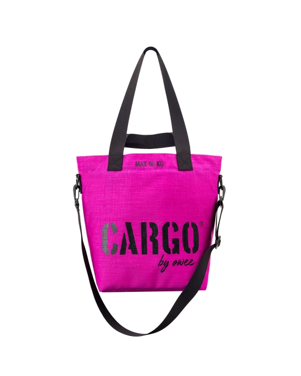 mała fioletowa magenta wytrzymała torba miejska z cordury cargo by owee