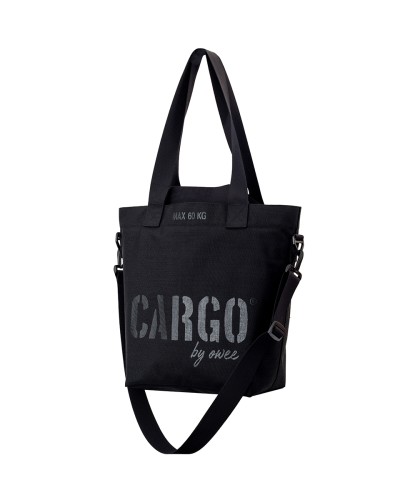 mała niezawodna czarna torba miejska z kieszeniami z cordury cargo by owee