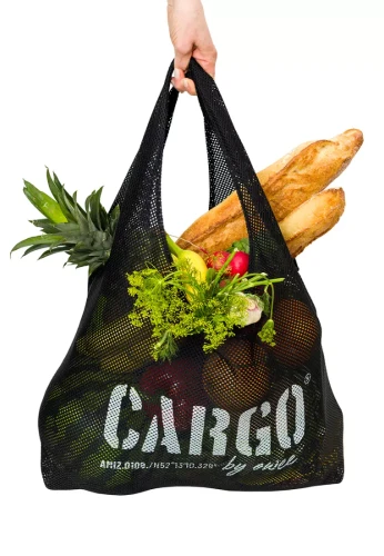 TORBA SHOPPER MESH BLACK CZARNA TORBA CARGO BY OWEE NA ZAKUPY.webp