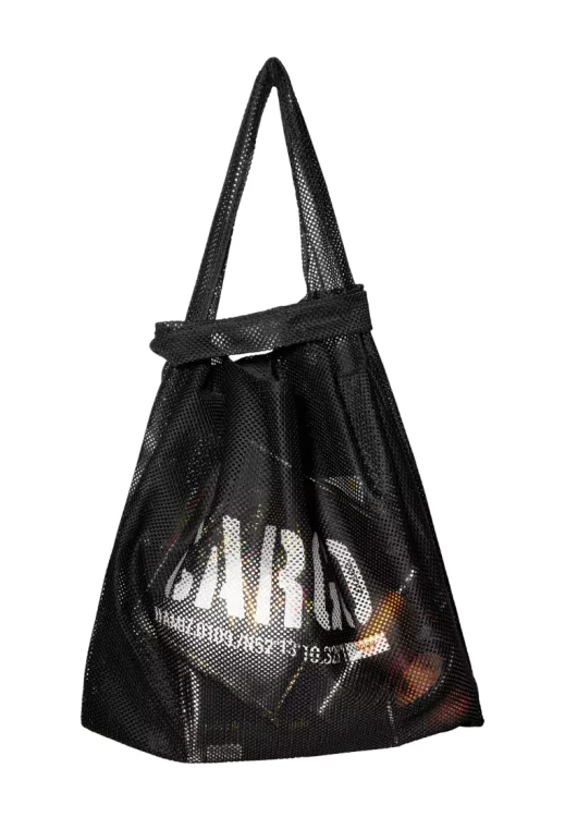 TORBA SHOPPER MESH BLACK CARGO BY OWEE.webp