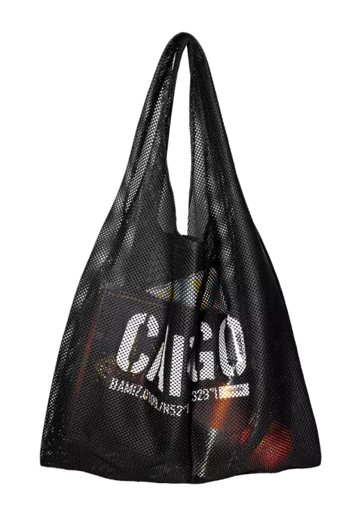 TORBA SHOPPER MESH BLACK Z ZAKUPAMI.webp