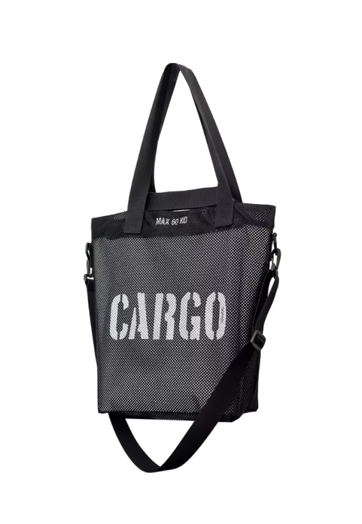 czarna pojemna wytrzymała torba z siatki mesh cargo by owee 2.webp