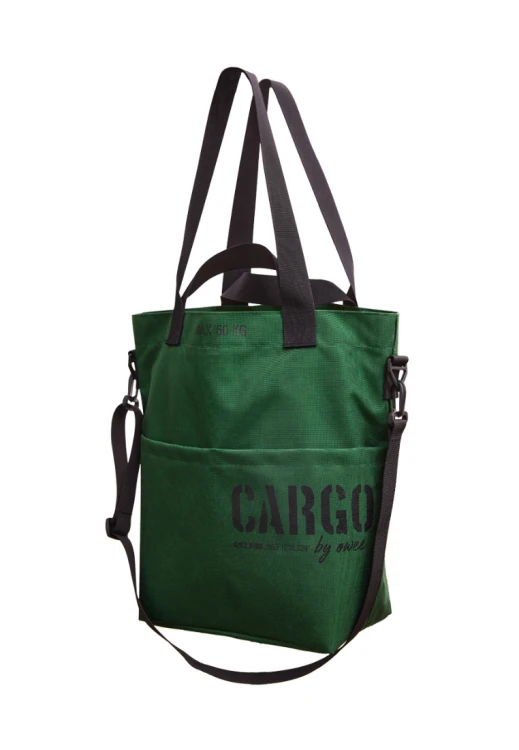 Torba z kieszeniami MOSS GREEN Medium CARGO by OWEE bok.png