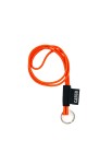 Smycz Paracord Reflective NEON ORANGE z kółkiem