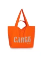 CARGO Market Tote Orange – przód torby z odblaskowym nadrukiem