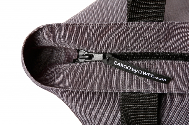duża szara pojemna wytrzymała torba miejska z cordury cargo by owee mocny zamek