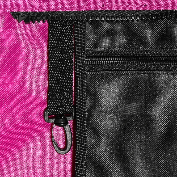 mała fioletowa magenta pojemna wytrzymała torba miejska z cordury z kieszeniami cargo by owee karabińczyk na klucze