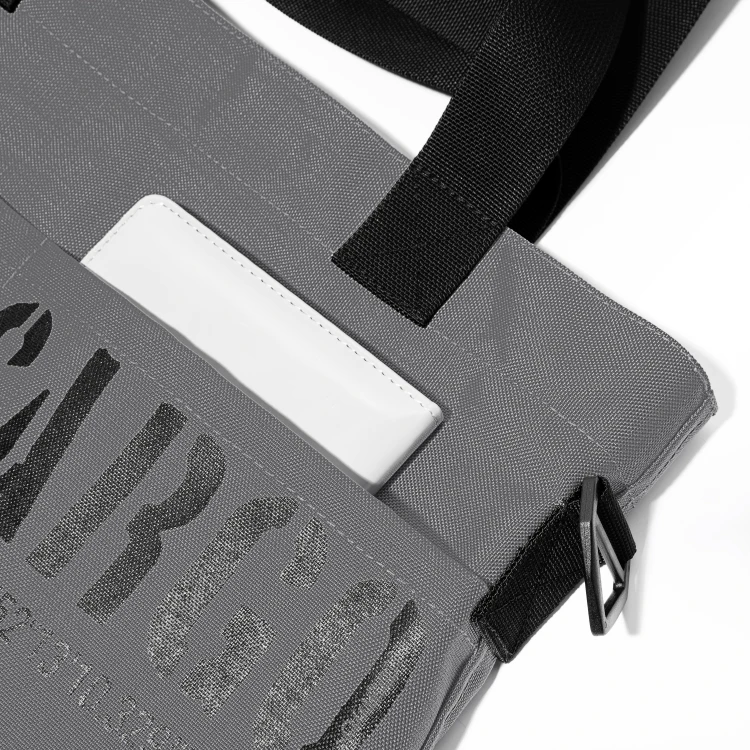 elegancka szara torba miejska z kieszeniami z cordury cargo by owee