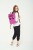 kobieta nosi plecak classic magenta medium cargo by owee widok trzy czwarte