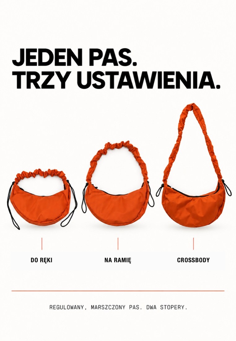 CARGO SCRUNCH SMALL noszona do ręki, na ramię i crossbody