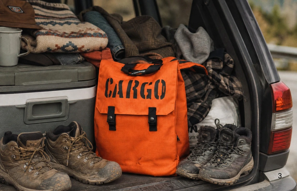 plecak cargo by owee w samochodzie